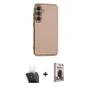 MARSİLYAN™- Galaxy S24 Plus Kılıf Yankı Serisi - Siyah Bilvis Hayalet Cam Ekran Koruyucu + Kamera Lens Koruma Cam - SF