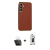 MARSİLYAN™- Galaxy S24 Plus Kılıf Yankı Serisi - Siyah Bilvis Hayalet Cam Ekran Koruyucu + Kamera Lens Koruma Cam - SF