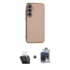 MARSİLYAN™- Galaxy S24 Plus Kılıf Yankı Serisi - Siyah Vanessa Magic Cam + Kamera Lens Koruma Cam - SF