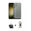 MARSİLYAN™- Galaxy S24 Plus Kılıf Zirve Doku - Siyah Bilvis Hayalet Cam Ekran Koruyucu + Kamera Lens Koruma Cam - SF