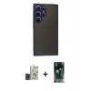 MARSİLYAN™- Galaxy S24 Ultra Kılıf Ahenk Çizgi Serisi - Şeffaf 360 Full Body Arka Koruyucu + Bilvis Titan Kamera Lens - SH