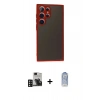 MARSİLYAN™- Galaxy S24 Ultra Kılıf Ahenk Çizgi Serisi - Siyah Joko Magic 5D Cam + PVD Metal Kamera Lens - DNMR