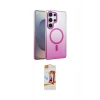 MARSİLYAN™- Galaxy S24 Ultra Kılıf Ahenk Doku Özel Seri - Siyah AutoKit 5in1 Fiber Polymer Nano Ekran Koruyucu