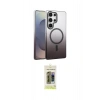 MARSİLYAN™- Galaxy S24 Ultra Kılıf Ahenk Doku Özel Seri - Siyah Joko Magic 5D Hayalet Cam