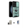 MARSİLYAN™- Galaxy S24 Ultra Kılıf Ahenk Klasik - Siyah Durable Full Glue Curved Cam + Bilvis Titan Kamera Lens - DNMR