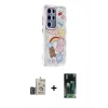 MARSİLYAN™- Galaxy S24 Ultra Kılıf Ahenk Modern Serisi - Şeffaf 360 Full Body Arka Koruyucu + Bilvis Titan Kamera Lens - DNMR