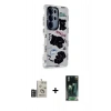 MARSİLYAN™- Galaxy S24 Ultra Kılıf Ahenk Modern Serisi - Şeffaf 360 Full Body Arka Koruyucu + Bilvis Titan Kamera Lens - DNMR
