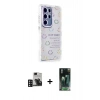 MARSİLYAN™- Galaxy S24 Ultra Kılıf Ahenk Modern Serisi - Şeffaf 360 Full Body Arka Koruyucu + PVD Metal Kamera Lens - DNMR