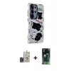 MARSİLYAN™- Galaxy S24 Ultra Kılıf Ahenk Modern Serisi - Şeffaf 360 Full Body Arka Koruyucu + Bilvis Titan Kamera Lens - GD