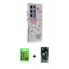 MARSİLYAN™- Galaxy S24 Ultra Kılıf Ahenk Modern Serisi - Siyah 360 Mat Full Body Arka Koruyucu + Raze Metal Kamera Lens - GS