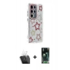 MARSİLYAN™- Galaxy S24 Ultra Kılıf Ahenk Modern Serisi - Siyah 360 Mat Full Body Arka Koruyucu + Kamera Lens Koruma Cam - SF