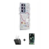 MARSİLYAN™- Galaxy S24 Ultra Kılıf Ahenk Modern Serisi - Siyah 360 Mat Full Body Arka Koruyucu + Kamera Lens Koruma Cam - SF
