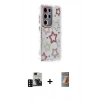 MARSİLYAN™- Galaxy S24 Ultra Kılıf Ahenk Modern Serisi - Siyah AutoKit 5in1 Fiber Hayalet Polymer Nano Ekran Koruyucu + Siyah PVD Metal Kamera Lens