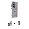 MARSİLYAN™- Galaxy S24 Ultra Kılıf Ahenk Modern Serisi - Siyah AutoKit 5in1 Fiber Hayalet Polymer Nano Ekran Koruyucu + Bilvis Titan Kamera Lens - SH