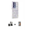 MARSİLYAN™- Galaxy S24 Ultra Kılıf Ahenk Modern Serisi - Siyah AutoKit 5in1 Fiber Hayalet Polymer Nano Ekran Koruyucu + Siyah PVD Metal Kamera Lens