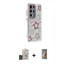 MARSİLYAN™- Galaxy S24 Ultra Kılıf Ahenk Modern Serisi - Siyah AutoKit 5in1 Fiber Hayalet Polymer Nano Ekran Koruyucu + Bilvis Titan Kamera Lens - SH