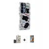 MARSİLYAN™- Galaxy S24 Ultra Kılıf Ahenk Modern Serisi - Siyah AutoKit 5in1 Fiber Hayalet Polymer Nano Ekran Koruyucu + Bilvis Titan Kamera Lens - SH