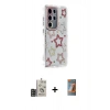 MARSİLYAN™- Galaxy S24 Ultra Kılıf Ahenk Modern Serisi - Siyah AutoKit 5in1 Fiber Hayalet Polymer Nano Ekran Koruyucu + Gold Bilvis Titan Kamera Lens