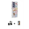 MARSİLYAN™- Galaxy S24 Ultra Kılıf Ahenk Modern Serisi - Siyah AutoKit 5in1 Fiber Hayalet Polymer Nano Ekran Koruyucu + Siyah PVD Metal Kamera Lens