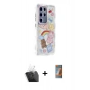MARSİLYAN™- Galaxy S24 Ultra Kılıf Ahenk Modern Serisi - Siyah AutoKit 5in1 Fiber Hayalet Polymer Nano Ekran Koruyucu + Kamera Lens Koruma Cam - SF