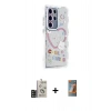 MARSİLYAN™- Galaxy S24 Ultra Kılıf Ahenk Modern Serisi - Siyah AutoKit 5in1 Fiber Hayalet Polymer Nano Ekran Koruyucu + Bilvis Titan Kamera Lens - SH