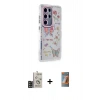 MARSİLYAN™- Galaxy S24 Ultra Kılıf Ahenk Modern Serisi - Siyah AutoKit 5in1 Fiber Hayalet Polymer Nano Ekran Koruyucu + Bilvis Titan Kamera Lens - SH