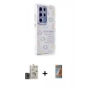 MARSİLYAN™- Galaxy S24 Ultra Kılıf Ahenk Modern Serisi - Siyah AutoKit 5in1 Fiber Hayalet Polymer Nano Ekran Koruyucu + Bilvis Titan Kamera Lens - SH