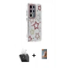 MARSİLYAN™- Galaxy S24 Ultra Kılıf Ahenk Modern Serisi - Siyah AutoKit 5in1 Fiber Hayalet Polymer Nano Ekran Koruyucu + Kamera Lens Koruma Cam - SF