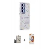 MARSİLYAN™- Galaxy S24 Ultra Kılıf Ahenk Modern Serisi - Siyah AutoKit 5in1 Fiber Polymer Nano Ekran Koruyucu + Bilvis Titan Kamera Lens - DNMR