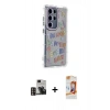 MARSİLYAN™- Galaxy S24 Ultra Kılıf Ahenk Modern Serisi - Siyah AutoKit 5in1 Fiber Polymer Nano Ekran Koruyucu + PVD Metal Kamera Lens - GD