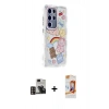MARSİLYAN™- Galaxy S24 Ultra Kılıf Ahenk Modern Serisi - Siyah AutoKit 5in1 Fiber Polymer Nano Ekran Koruyucu + PVD Metal Kamera Lens - GD