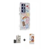 MARSİLYAN™- Galaxy S24 Ultra Kılıf Ahenk Modern Serisi - Siyah AutoKit 5in1 Fiber Polymer Nano Ekran Koruyucu + Bilvis Titan Kamera Lens - SH
