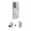 MARSİLYAN™- Galaxy S24 Ultra Kılıf Ahenk Modern Serisi - Siyah AutoKit 5in1 Fiber Polymer Nano Ekran Koruyucu + Bilvis Titan Kamera Lens - SH