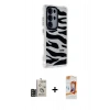 MARSİLYAN™- Galaxy S24 Ultra Kılıf Ahenk Modern Serisi - Siyah AutoKit 5in1 Fiber Polymer Nano Ekran Koruyucu + Bilvis Titan Kamera Lens - SH