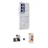 MARSİLYAN™- Galaxy S24 Ultra Kılıf Ahenk Modern Serisi - Siyah AutoKit 5in1 Fiber Polymer Nano Ekran Koruyucu + PVD Metal Kamera Lens - GD