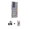 MARSİLYAN™- Galaxy S24 Ultra Kılıf Ahenk Modern Serisi - Siyah Bilvis 3D Cam Ekran Koruyucu + PVD Metal Kamera Lens - GD