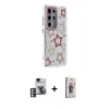 MARSİLYAN™- Galaxy S24 Ultra Kılıf Ahenk Modern Serisi - Siyah Bilvis 3D Cam Ekran Koruyucu + PVD Metal Kamera Lens - PE