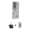 MARSİLYAN™- Galaxy S24 Ultra Kılıf Ahenk Modern Serisi - Siyah Bilvis 3D Cam Ekran Koruyucu + Kamera Lens Koruma Cam - SF