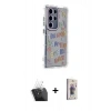MARSİLYAN™- Galaxy S24 Ultra Kılıf Ahenk Modern Serisi - Siyah Bilvis 3D Cam Ekran Koruyucu + Kamera Lens Koruma Cam - SF