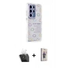 MARSİLYAN™- Galaxy S24 Ultra Kılıf Ahenk Modern Serisi - Siyah Bilvis 3D Cam Ekran Koruyucu + Kamera Lens Koruma Cam - SF
