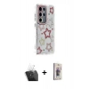 MARSİLYAN™- Galaxy S24 Ultra Kılıf Ahenk Modern Serisi - Siyah Bilvis 3D Cam Ekran Koruyucu + Kamera Lens Koruma Cam - SF
