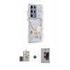 MARSİLYAN™- Galaxy S24 Ultra Kılıf Ahenk Modern Serisi - Siyah Bilvis Hayalet Cam Ekran Koruyucu + Bilvis Titan Kamera Lens - DNMR