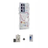MARSİLYAN™- Galaxy S24 Ultra Kılıf Ahenk Modern Serisi - Siyah Durable Full Glue Curved Cam + Bilvis Titan Kamera Lens - GD