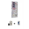 MARSİLYAN™- Galaxy S24 Ultra Kılıf Ahenk Modern Serisi - Siyah Durable Full Glue Curved Cam + Bilvis Titan Kamera Lens - SH