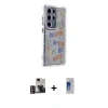 MARSİLYAN™- Galaxy S24 Ultra Kılıf Ahenk Modern Serisi - Siyah Durable Full Glue Curved Cam + PVD Metal Kamera Lens - GD