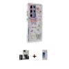 MARSİLYAN™- Galaxy S24 Ultra Kılıf Ahenk Modern Serisi - Siyah Durable Full Glue Curved Cam + PVD Metal Kamera Lens - GD