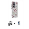 MARSİLYAN™- Galaxy S24 Ultra Kılıf Ahenk Modern Serisi - Siyah Durable Full Glue Curved Cam + PVD Metal Kamera Lens - PE