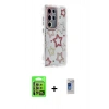 MARSİLYAN™- Galaxy S24 Ultra Kılıf Ahenk Modern Serisi - Siyah Durable Full Glue Curved Hayalet Cam + Raze Metal Kamera Lens - SI