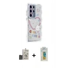 MARSİLYAN™- Galaxy S24 Ultra Kılıf Ahenk Modern Serisi - Siyah Polymer Nano Ekran Koruyucu + Bilvis Titan Kamera Lens - GD