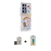 MARSİLYAN™- Galaxy S24 Ultra Kılıf Ahenk Modern Serisi - Siyah Polymer Nano Ekran Koruyucu + Bilvis Titan Kamera Lens - GD